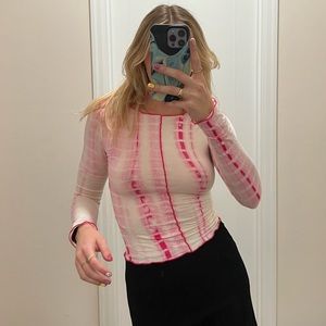 Pink tie dye Princess Polly body con top